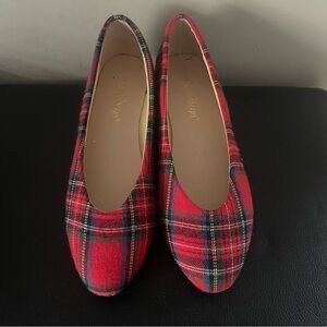 Angel Steps red plaid shoes size 7